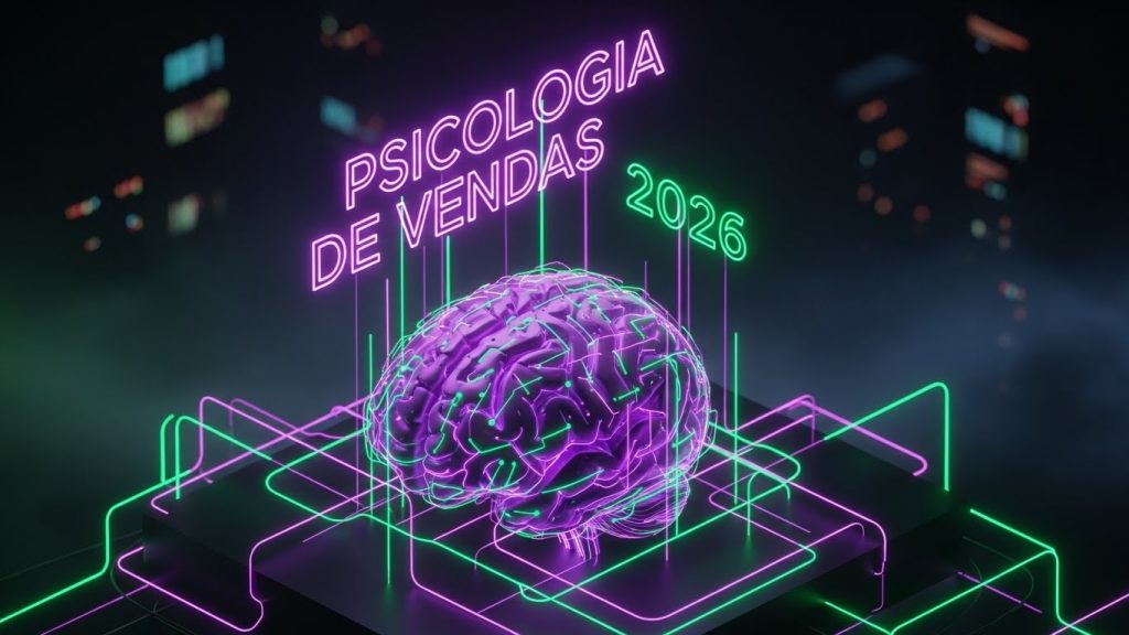 Infográfico sobre os novos gatilhos mentais de 2026 para marketing digital.