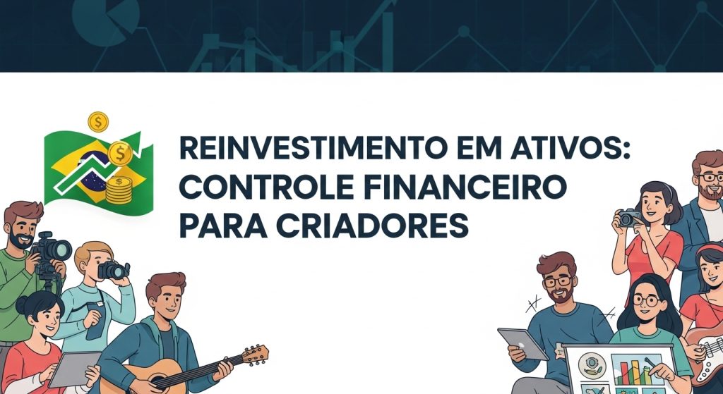 Representação visual do lucro voltando para o negócio como investimento em crescimento.